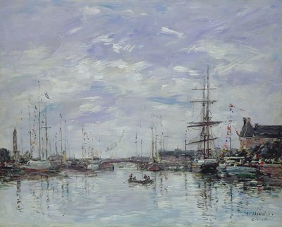 Deauville, the Dock by Eugene Louis Boudin